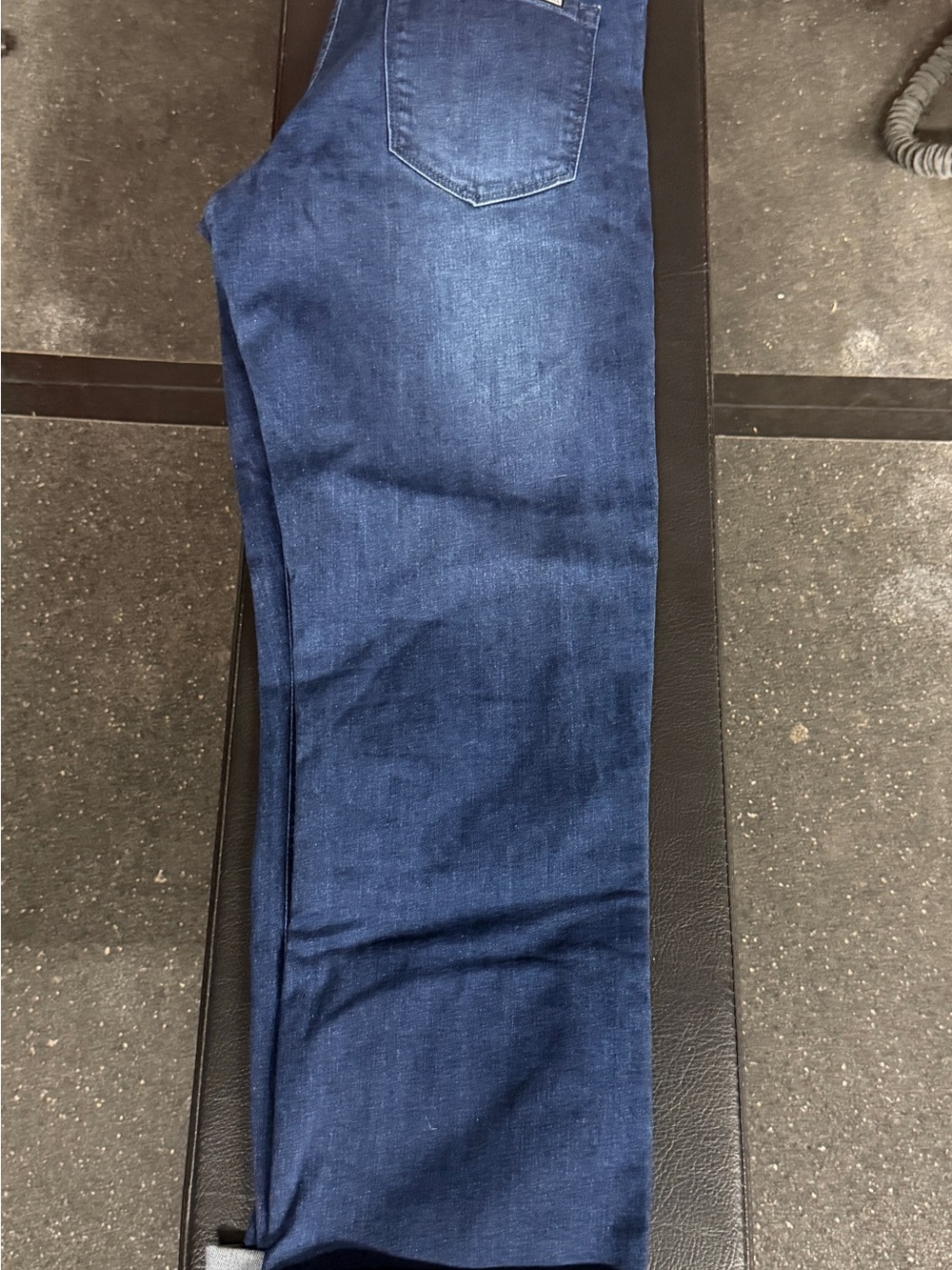 Barbell Apparel- Men's Dark Blue Denim Jeans - Relaxed Athletic Fit - 30x34